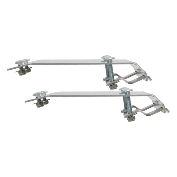 Kit de prindere metalic ranforsat pentru rampe luminoase pe bare longitudinale auto Kit de prindere metalic ranforsat pentru rampe luminoase pe bare longitudinale auto